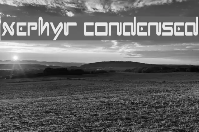 Xephyr Condensed Caratteri examples