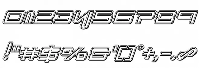 Xephyr Engraved Italic Font OTHER CHARS