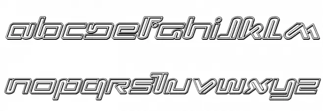 Xephyr Engraved Italic फ़ॉन्ट अपरकेस
