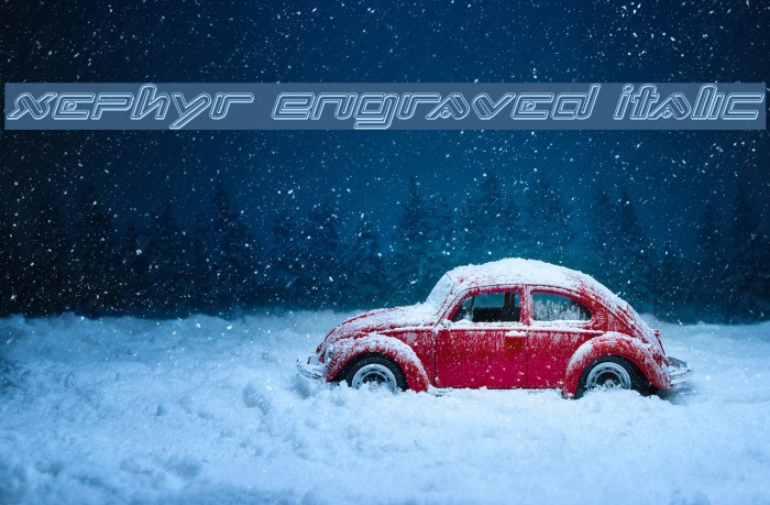 Xephyr Engraved Italic Example 1