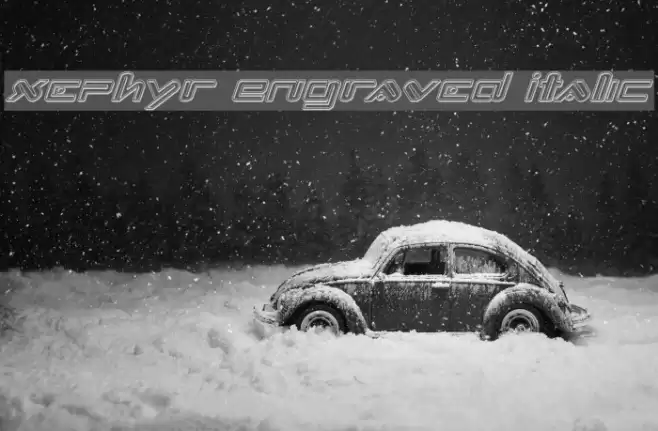 Xephyr Engraved Italic Font examples