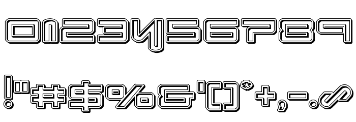 Xephyr Engraved Font OTHER CHARS