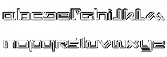 Xephyr Engraved Schriftart Groß