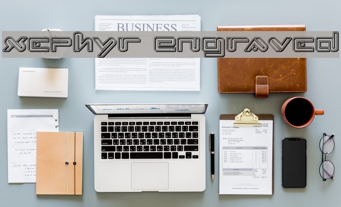 Xephyr Engraved Font examples