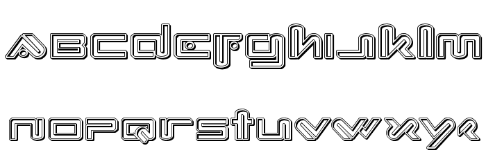 Xephyr Engraved Font LOWERCASE