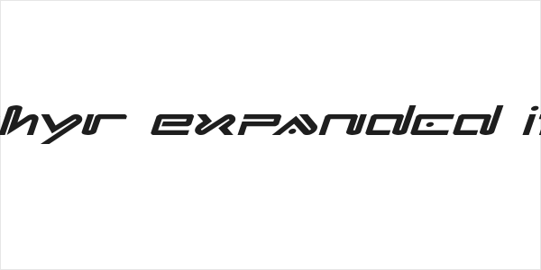 Xephyr Expanded Italic Logo