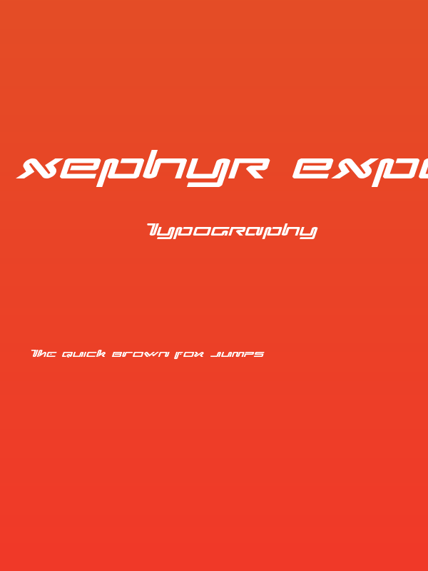 Xephyr Expanded Italic Poster
