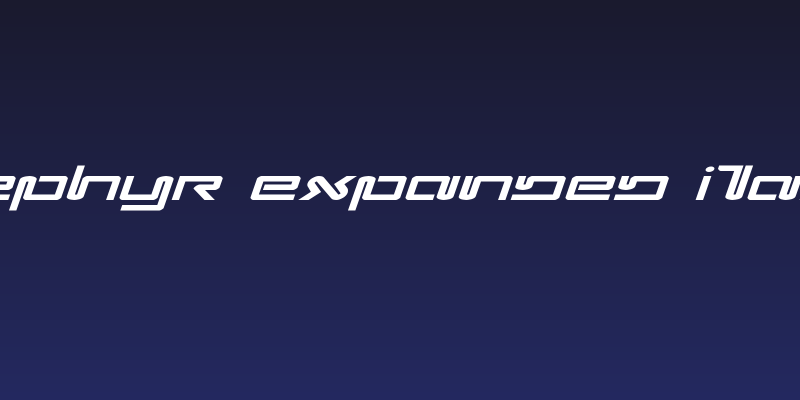 Xephyr Expanded Italic Social Header