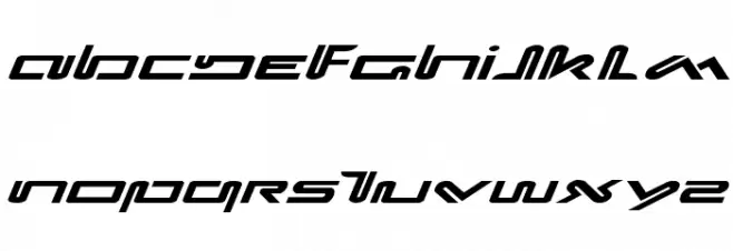 Xephyr Expanded Italic फ़ॉन्ट अपरकेस