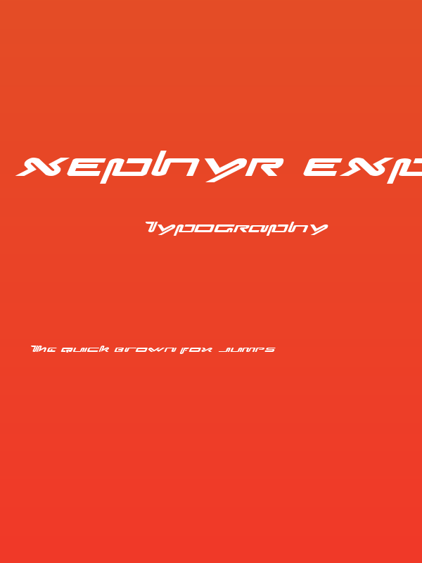 Xephyr Expanded Italic Poster