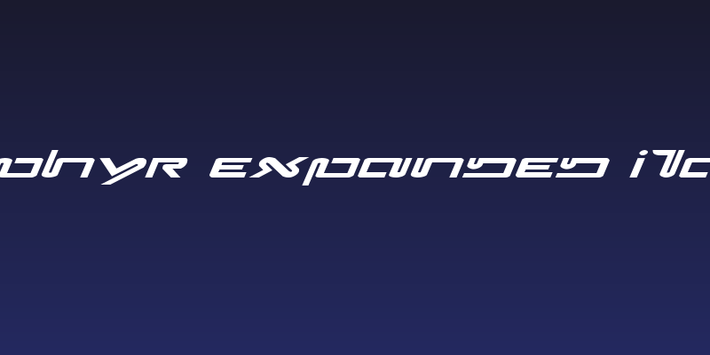 Xephyr Expanded Italic Social Header