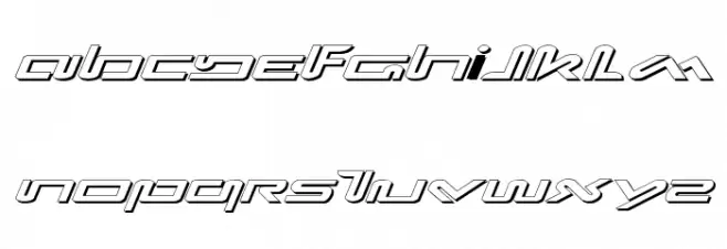 Xephyr Expanded Shadow Italic Schriftart Groß