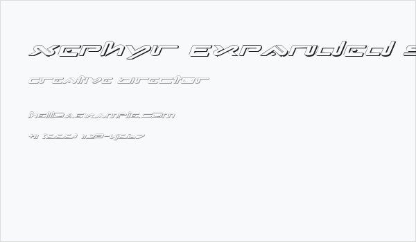 Xephyr Expanded Shadow Italic Business Card