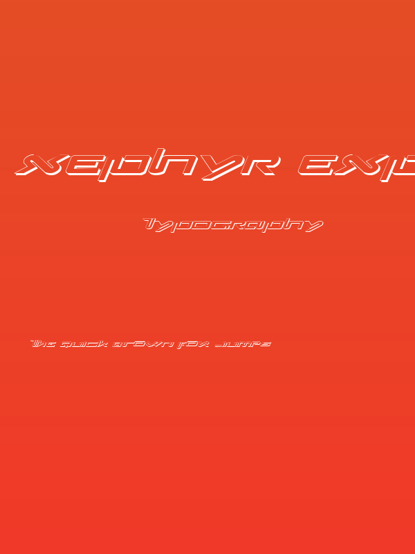 Xephyr Expanded Shadow Italic Poster
