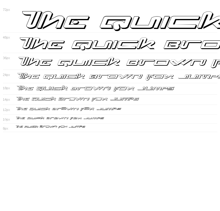 Xephyr Expanded Shadow Italic Waterfall