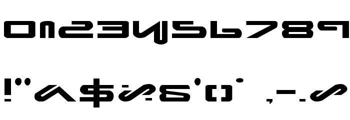 Xephyr Expanded Font OTHER CHARS