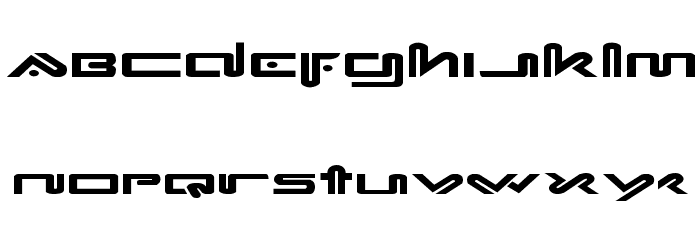 Xephyr Expanded Font LOWERCASE