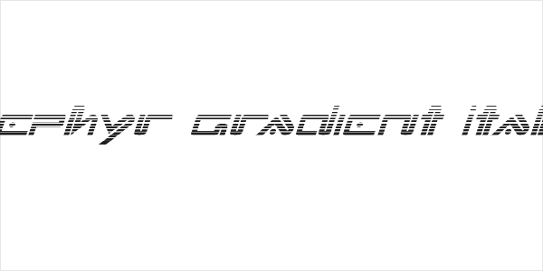 Xephyr Gradient Italic Logo