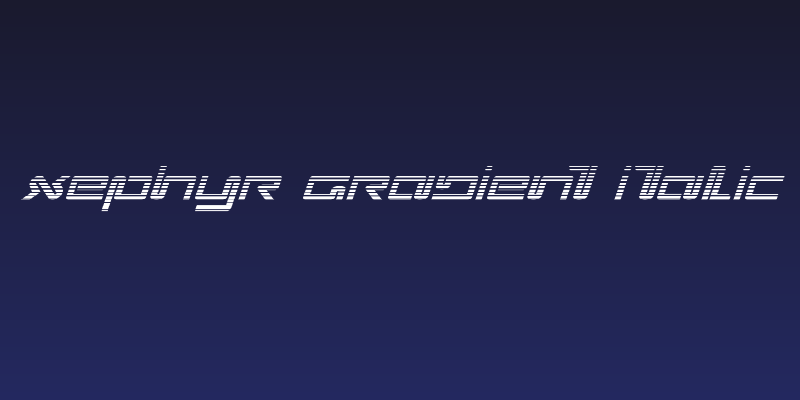 Xephyr Gradient Italic Social Header