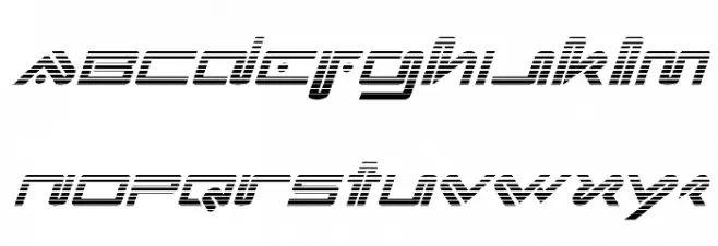 Xephyr Gradient Italic Font Litere mici