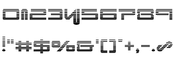 Xephyr Gradient Font OTHER CHARS
