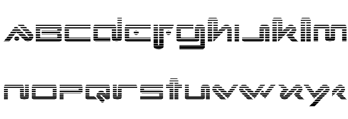 Xephyr Gradient Font LOWERCASE