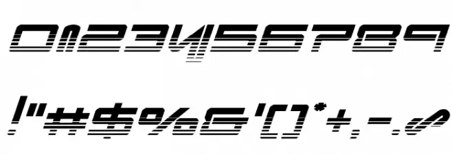 Xephyr Halftone Italic Font OTHER CHARS