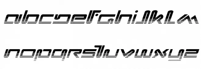 Xephyr Halftone Italic フォント 大文字