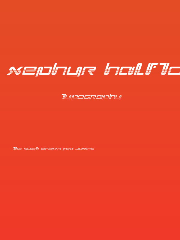 Xephyr Halftone Italic Poster