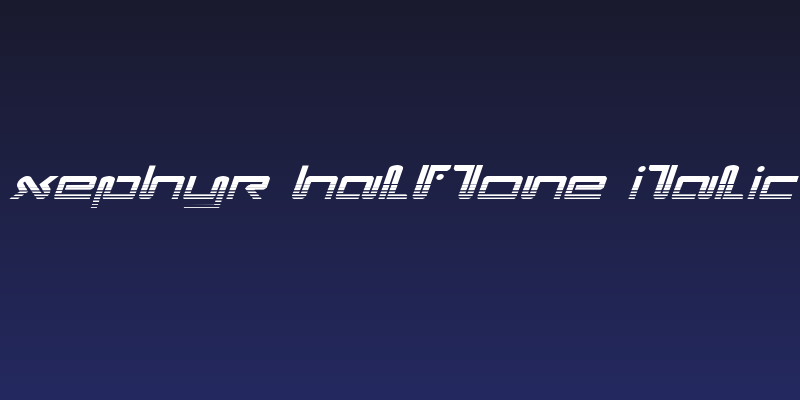 Xephyr Halftone Italic Social Header