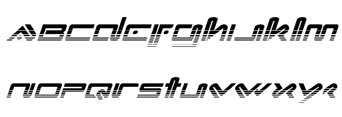 Xephyr Halftone Italic Font LOWERCASE