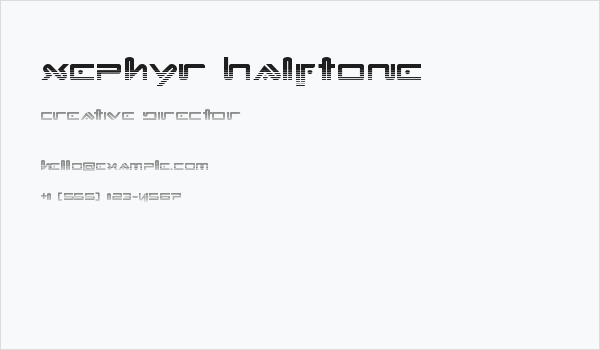 Xephyr Halftone Business Card