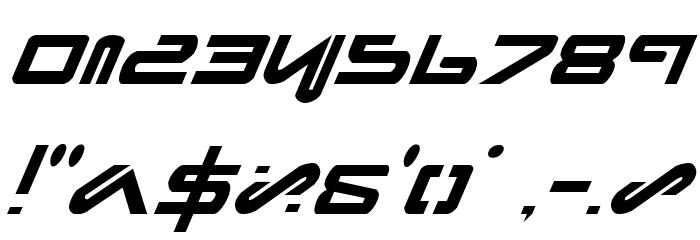 Xephyr Italic Font OTHER CHARS