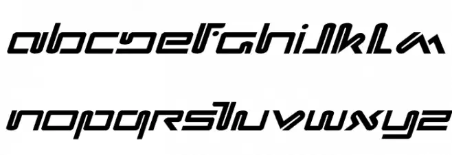 Xephyr Italic फ़ॉन्ट अपरकेस