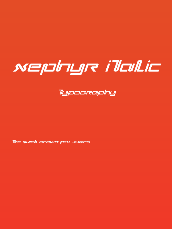 Xephyr Italic Poster
