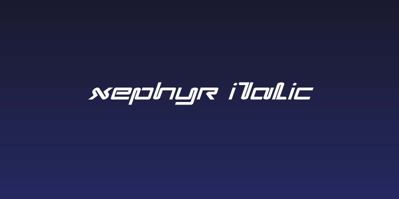 Xephyr Italic Social Header