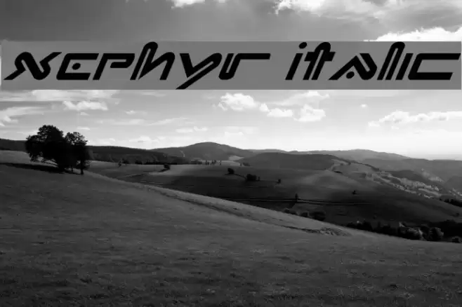 Xephyr Italic Font examples