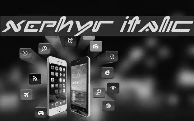 Xephyr Italic Font examples