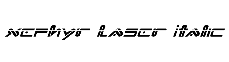 Xephyr Laser Italic  Скачать бесплатные шрифты