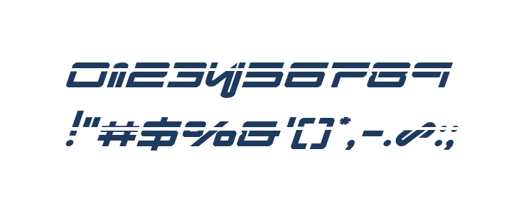 Xephyr Laser Italic Other Characters