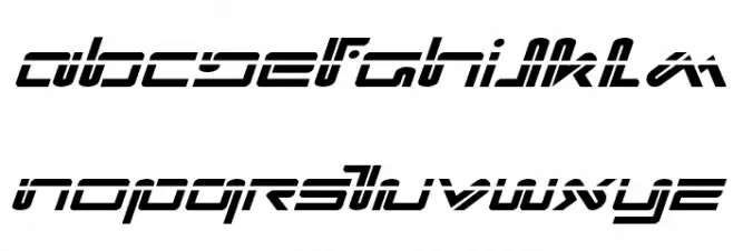 Xephyr Laser Italic Font UPPERCASE