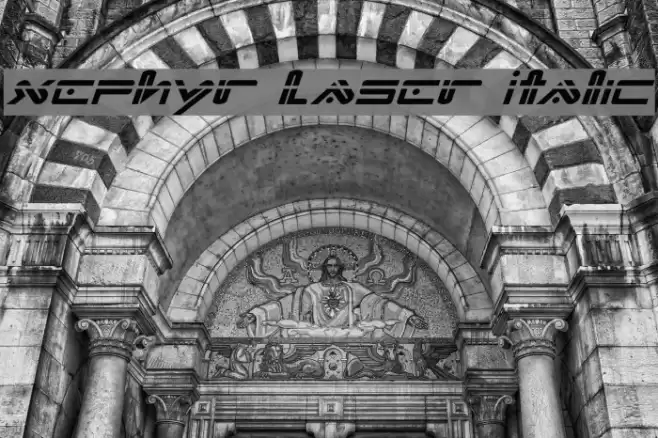 Xephyr Laser Italic Font examples