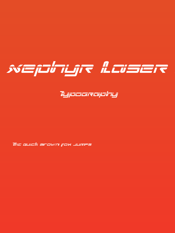 Xephyr Laser Italic Poster