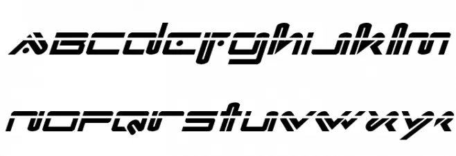 Xephyr Laser Italic Шрифта строчной