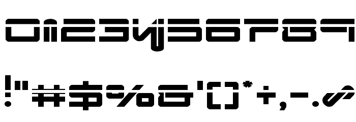 Xephyr Laser Font OTHER CHARS