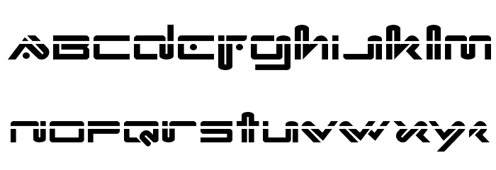 Xephyr Laser Font LOWERCASE