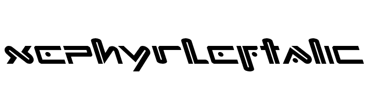 Xephyr Leftalic  Скачать бесплатные шрифты