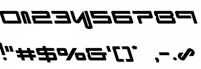Xephyr Leftalic Font OTHER CHARS