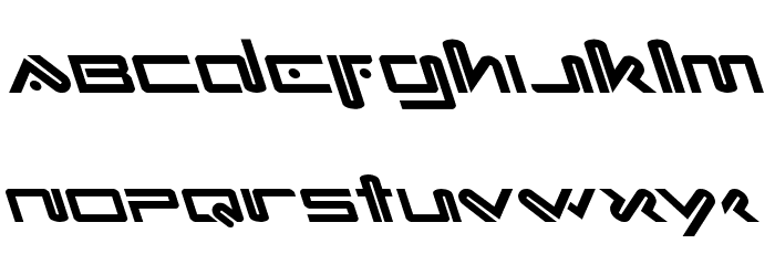 Xephyr Leftalic Font LOWERCASE