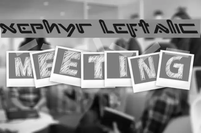 Xephyr Leftalic Шрифта examples